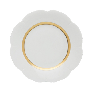 SKU# B160-NYM20466 - Fleur'T Matte Gold Bread & Butter Plate - Shape Nymphea - Size: 6.25"