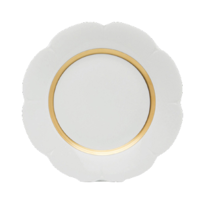 SKU# B160-NYM20466 - Fleur'T Matte Gold Bread & Butter Plate - Shape Nymphea - Size: 6.25