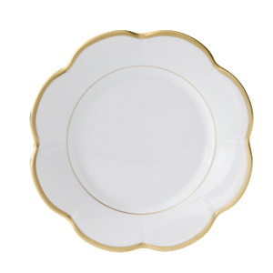 SKU# B160-NYM20775 - Plato para pan y mantequilla Margaux Gold - Forma Nymphea - Tamaño: 6,25"