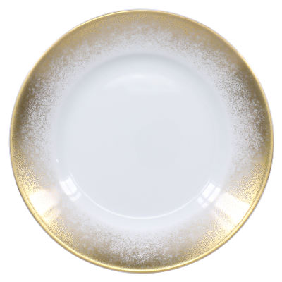 SKU# B160-REC20206Y - Plato para pan y mantequilla con fuego amarillo - Forma Recamier - Tamaño: 6,25