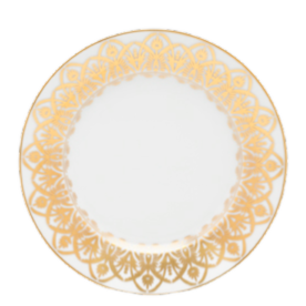 SKU# B160-REC20649 - Oasis White Bread & Butter Plate - Shape Recamier - Size: 6.25