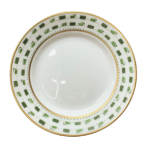 SKU# B160-REC20663 - Plato para pan y mantequilla La Bocca (verde) - Forma Recamier - Tamaño: 6,25"