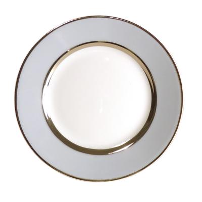 SKU# B160-REC20828 - Mak Grey Platinum Bread & Butter Plate - Shape Recamier - Size: 6.25