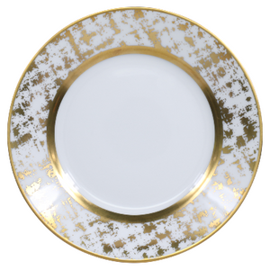 SKU# B160-REC20848 - Tweed White & Gold Bread & Butter Plate - Shape Recamier - Size: 6.25"