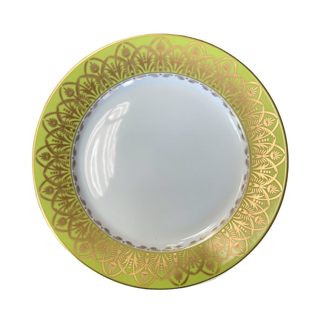 SKU# B220-REC20650 - Oasis Green Dessert Plate - Shape Recamier - Size: 8.5