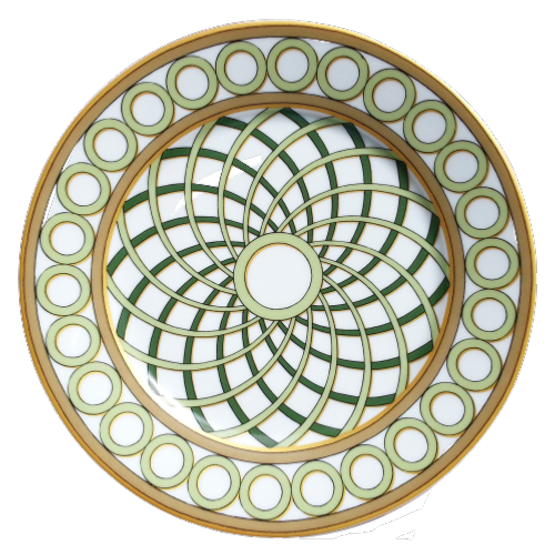 SKU# B220-REC20819 - Plato de postre Jardin Francais - Forma Recamier - Tamaño: 8,5