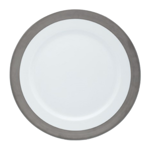 SKU# B310-EMP20747 - Danielle Platinum Presentation Plate (1/2 Rim Matte Platinum) - Shape Recamier - Size: 12.25"