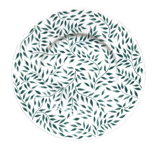 SKU# B320-REC12010V - Olivier Green (Filet Green) Presentation Plate - Shape Recamier - Size: 12.6"