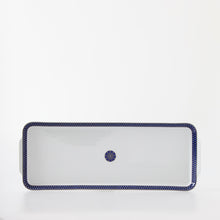 Load image into Gallery viewer, SKU# L330-REC20797 - Blue Star Rectangular Cake Platter - Shape Recamier - Size: 15.75&quot;
