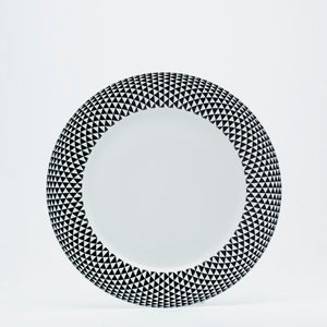 SKU# B220-REC20748 - Diamonds Black Dessert Plate - Shape Recamier