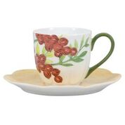 SKU# T100-NYM20451 - Fruits d'Eté Coffee Saucer - Shape Nymphea