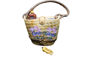 SKU# 7113 - Beige Strandtasche „Karibik-Urlaub“