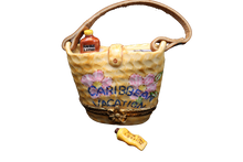 Lade das Bild in den Galerie-Viewer, SKU# 7113 - Beige Strandtasche „Karibik-Urlaub“
