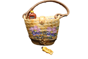 SKU# 7113 - Beige Strandtasche „Karibik-Urlaub“