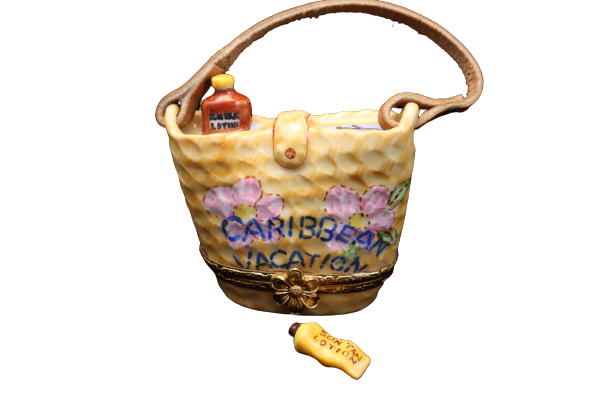 SKU# 7113 - Beige Strandtasche „Karibik-Urlaub“