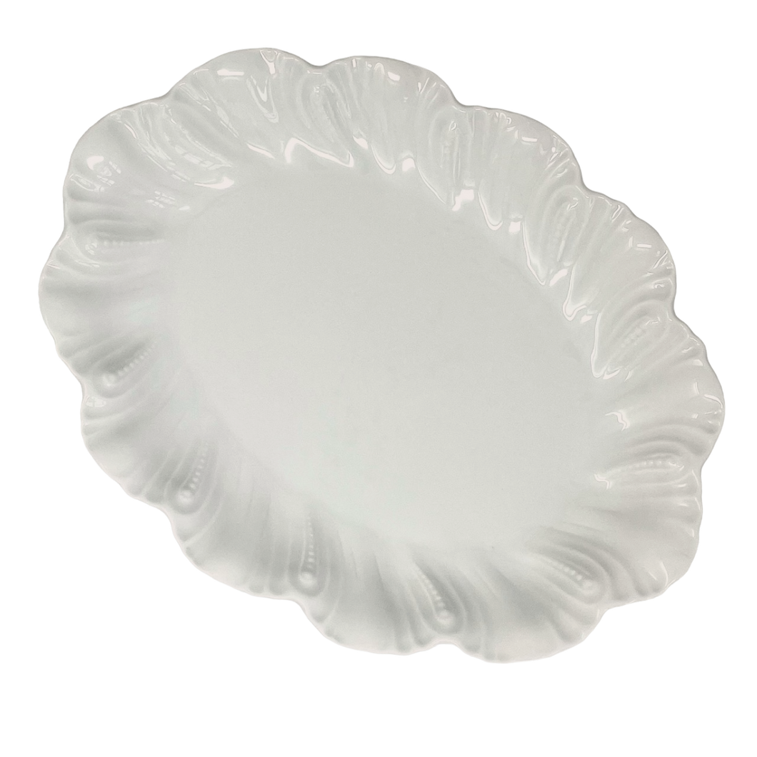 SKU# L412-OCE00001 - Ocean White Oval Platter Medium - Shape Ocean - Size: 13.25