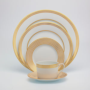 SKU# B300-REC20574 - Lattitudes Gold Präsentationsteller - Form Recamiere - Größe: 11,8"