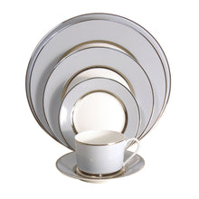 Lade das Bild in den Galerie-Viewer, SKU# T200-REC20828 - Mak Grey Platinum Tee-Untertasse - Form Recamier
