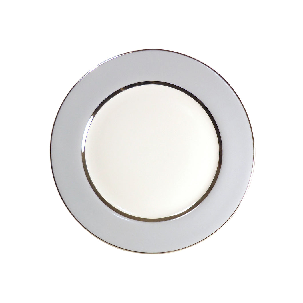 SKU# B220-REC20828 - Plato de postre Mak Grey Platinum - Forma Recamier - Tamaño: 8,5