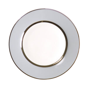 SKU# B275-REC20828 - Plato para cena Mak Grey Platinum - Forma Recamier - Tamaño: 10,75"
