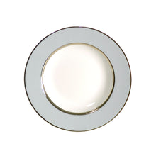 Cargar imagen en el visor de la galería, SKU# A235-REC20828 - Plato hondo con borde platino gris Mak - Forma Recamier - Tamaño: 9&quot;
