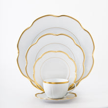 Load image into Gallery viewer, SKU# A220-NYM20775 - Margaux Gold Shallow Soup/Cereal bowl - Shape Nymphea - Size: 8.5&quot;
