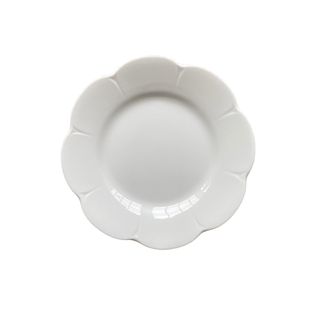 SKU# B160-NYM00001 - Plato para pan y mantequilla blanco Nymphea - Forma Nymphea - Tamaño: 6,25
