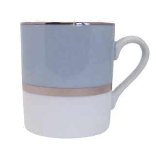 SKU# R470-REC20828 - Taza Mak Grey Platinum - Forma Recamier - Tamaño: 10oz