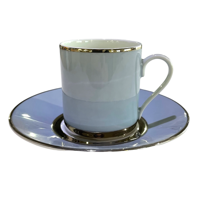 SKU# R200-REC20828 - Mak Grey Platinum Kaffeetasse - Form Recamier - Größe: 3,25 oz