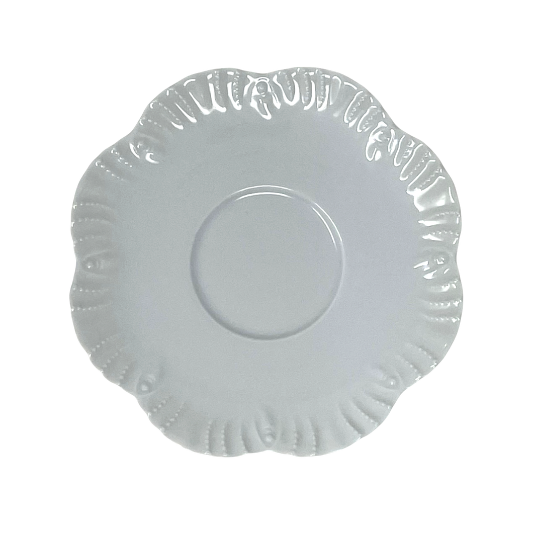SKU# T200-OCE00001 - Ocean White Tea Saucer - Shape Ocean