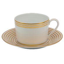 Load image into Gallery viewer, SKU# T200-REC20574 - Lattitudes Gold Tea Saucer - Shape Recamier
