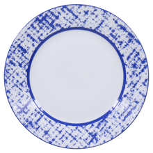 Lade das Bild in den Galerie-Viewer, SKU# B275-REC20846 - Tweed Bleu Essteller - Form Recamier - Größe: 10,75&quot;
