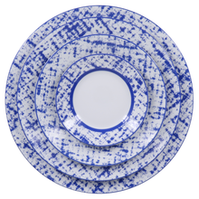 Lade das Bild in den Galerie-Viewer, SKU# B220-REC20846 - Tweed Bleu Dessertteller - Form Récamiere - Größe: 8,5&quot;
