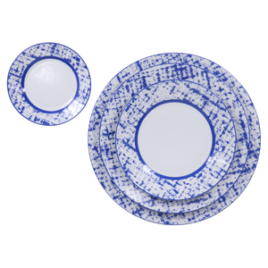 SKU# B160-REC20846 - Tweed Bleu Brot- und Butterteller - Form Récamiere - Größe: 6,25"