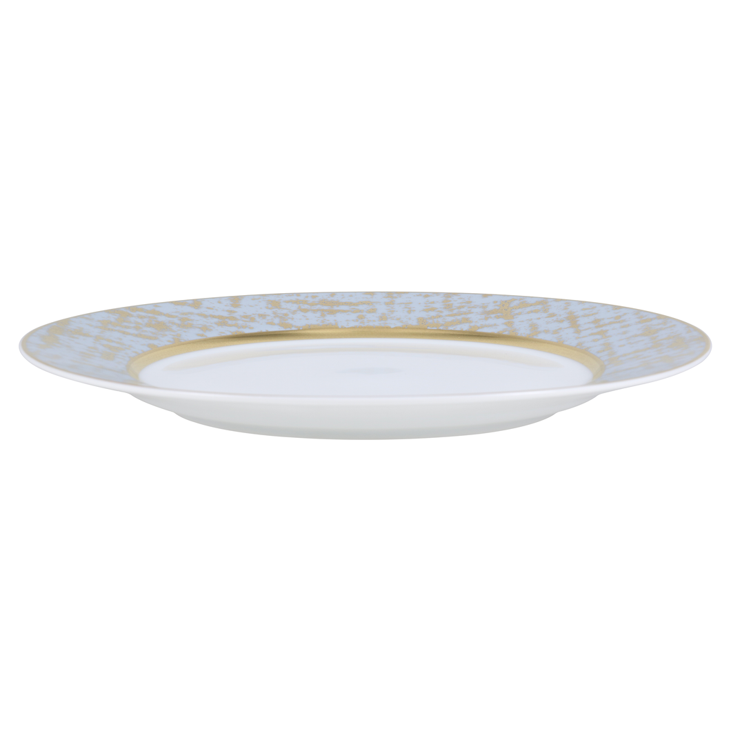 SKU# B275-REC20847 - Tweed Grey & Gold Dinner Plate - Shape Recamier - Size: 10.75