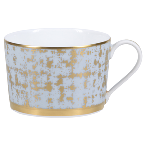 SKU# R300-REC20847 - Tweed Grey & Gold Tea Cup - Shape Recamier - Size: 6.75oz