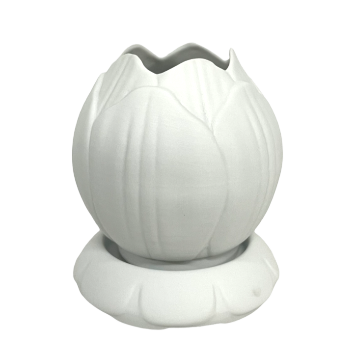 SKU# X122-DIV00001 - Nymphea Unglazed Votivie - Shape Votive