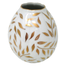 Load image into Gallery viewer, SKU# XV18-DIV20583 - Olivier Gold Tall Nymphea Vase - Small - Shape Vase - Size: 3.5&quot;
