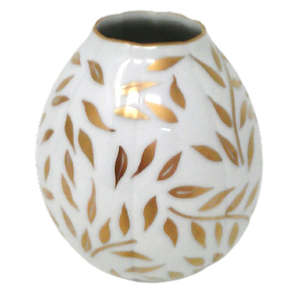SKU# XV18-DIV20583 - Olivier Gold Tall Nymphea Vase - Small - Shape Vase - Size: 3.5"