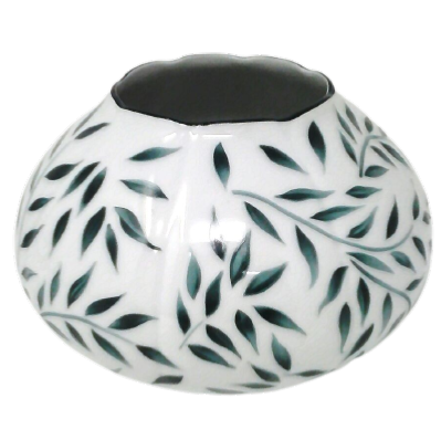 SKU# XV19-DIV12010V - Olivier Vert Round Nymphea Vase - Large - Shape Vase - Size: 4.3