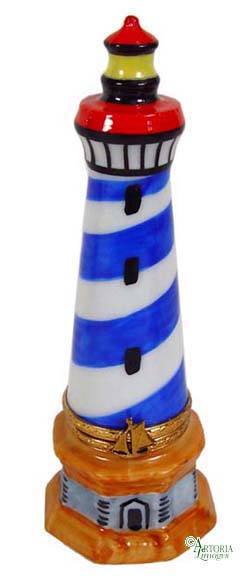 SKU# 3599 - Lighthouse Blue and White