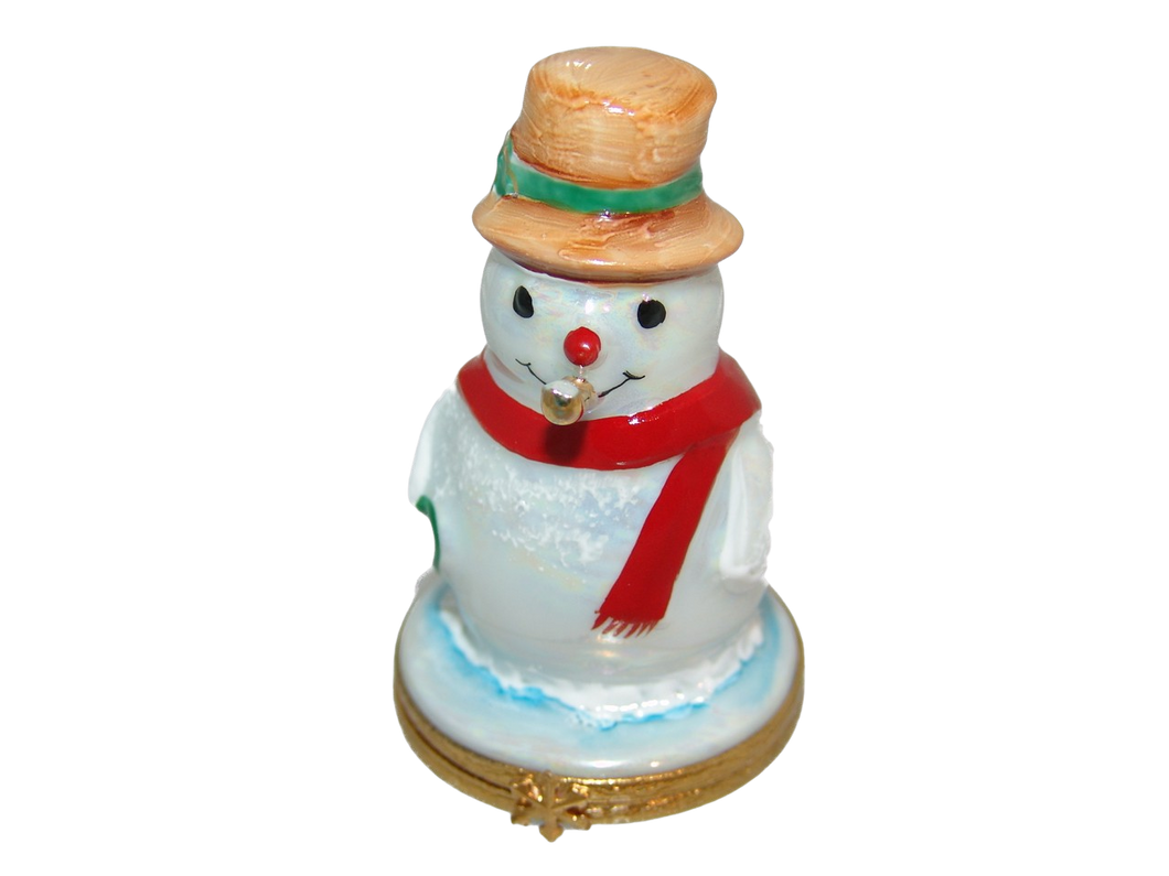 SKU# 3652 - Snowman w/gold pipe