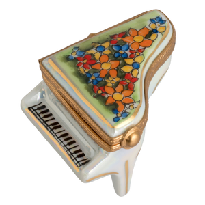 SKU# 3692 - Piano blanco floreado