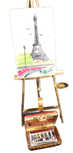 Load image into Gallery viewer, SKU# 37021 Parisian artist easel with Eiffel Tower.
