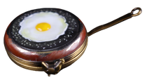 Load image into Gallery viewer, SKU# 37031 - Antique old fashion pan with a sunny side up egg - (RETIRED)
