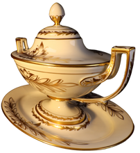 Load image into Gallery viewer, SKU# 4081 Medium Soup Tureen &quot;Second Empire Gold Pattern&quot;
