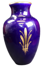 Load image into Gallery viewer, SKU# 4538 Small Vase &quot;Nevers&quot; Cobalt Blue Fragonard
