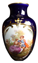 Load image into Gallery viewer, SKU# 4538 Small Vase &quot;Nevers&quot; Cobalt Blue Fragonard
