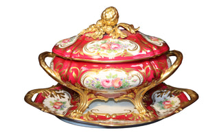 SKU# 4546 Large Soup Tureen "Marquise de Pompadour"