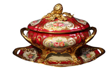 Load image into Gallery viewer, SKU# 4546 Large Soup Tureen &quot;Marquise de Pompadour&quot;
